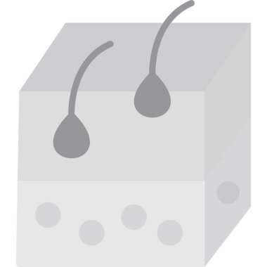 Termoreseptör ağ simgesi, vektör illüstrasyonu