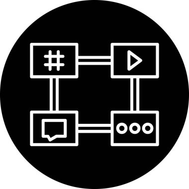 ağ paylaşım simgesi çizimi