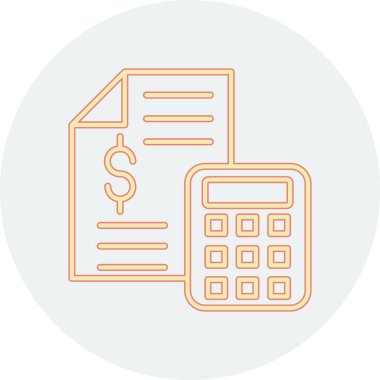 hesap makinesi renkli vektör simgesi