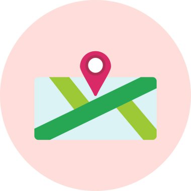 harita simgesinin vektör illüstrasyonu