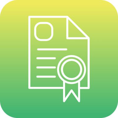 Sertifika satırı vektör simgesi