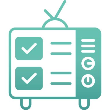 Eşsiz Tv Vektör Satır Simgesi