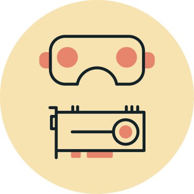 Vr. Web simgesi basit tasarım