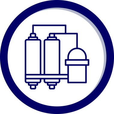 Bir benzin istasyonu simgesinin vektör illüstrasyonu