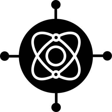 atom. Web simgesi basit illüstrasyon