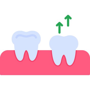 Diş ikonu. vektör illüstrasyonu.