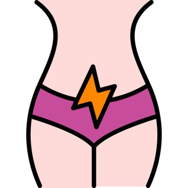 bikini gövde simgesi, vektör illüstrasyonu