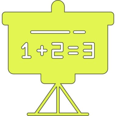 Matematik ikonu. Web için matematik vektör simgelerinin özet çizimi