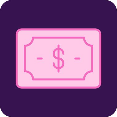 Dolar. Web simgesi basit illüstrasyon