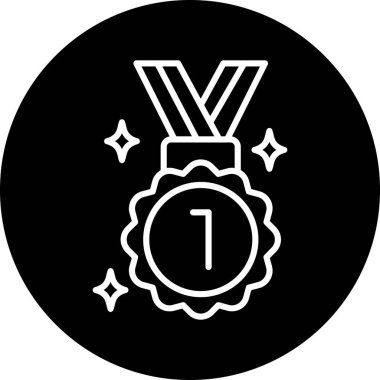 Madalya ikon vektör illüstrasyonu