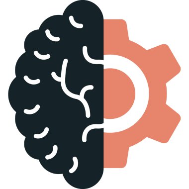 Beyin. Web simgesi basit illüstrasyon