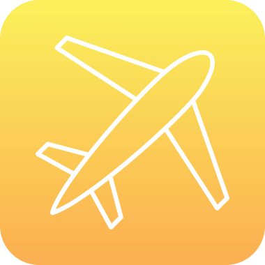 düzlem ikonu vektör illüstrasyonu