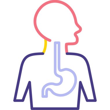 Mide simgesi, basit vektör çizimi