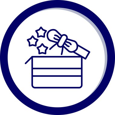 Moda tasarımı için izole edilmiş arkaplanda hediye kutusu simgesi