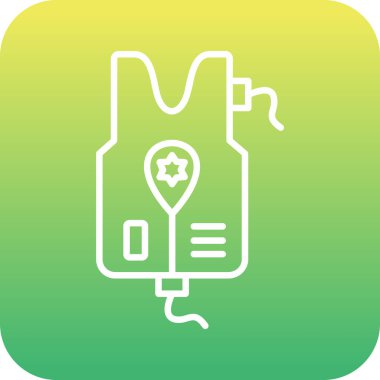 Benzersiz tıbbi çanta vektör simgesi