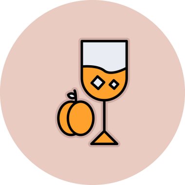 şarap cam ikonu, vektör illüstrasyonu