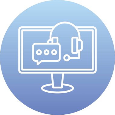 Bir sohbet simgesinin vektör illüstrasyonu