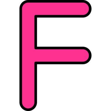 F harfi vektör simgesi