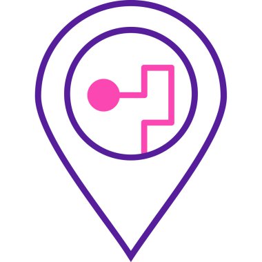 Konumu simgesi. Basit vektör çizim