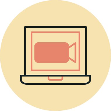 video. Web simgesi basit illüstrasyon