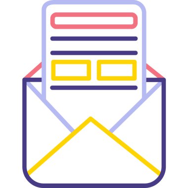 E- posta simgesi vektör illüstrasyonu