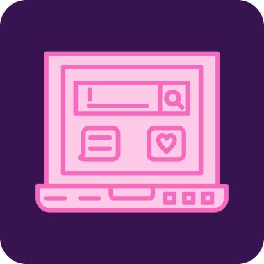 tarayıcı bilgisayar simgesi vektör illüstrasyonu