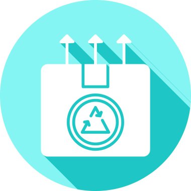 vektör çizim geri dönüşüm işareti simgesi