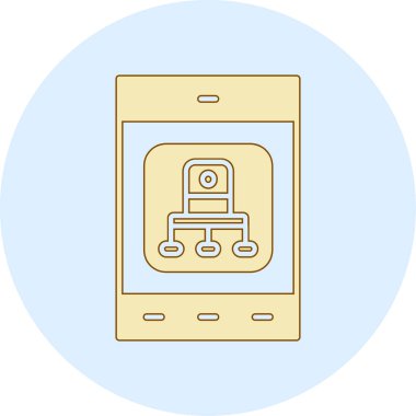 Modern akıllı telefonun vektör çizimi