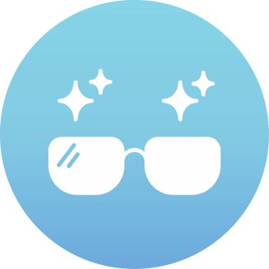 Gözlük. Web simgesi basit illüstrasyon