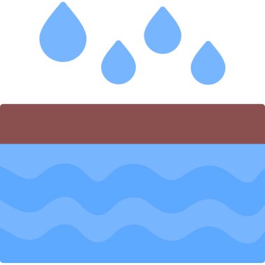 Su. Web simgesi basit illüstrasyon