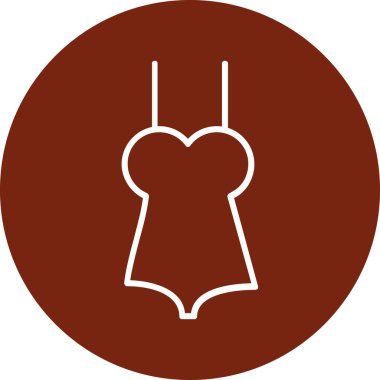 kadın elbise simgesi, vektör illüstrasyonu