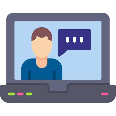 Video çağrı simgesi. Basit tasarım