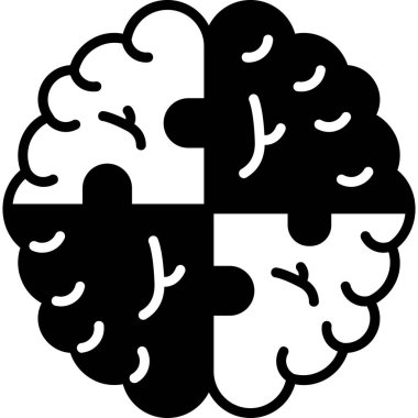 Beyin. Web simgesi basit illüstrasyon