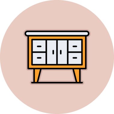 mobilya ikonu vektör illüstrasyonu