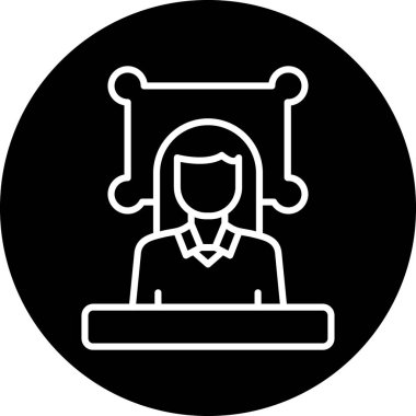 İş simgesinin vektör illüstrasyonu, insan simgesi