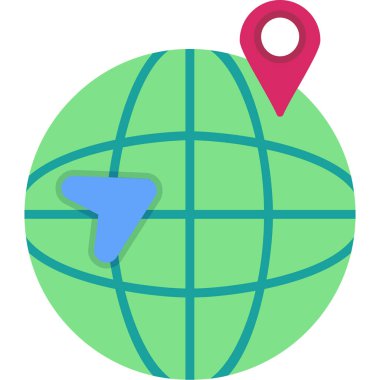 konum simgesi vektör illüstrasyonu