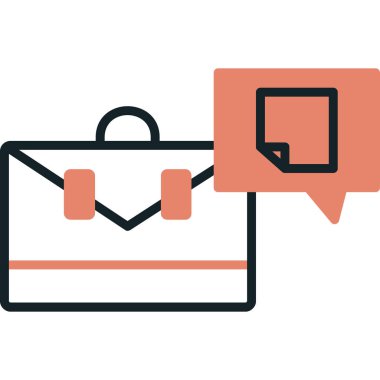 mesaj düz simgesi, vektör illüstrasyonu