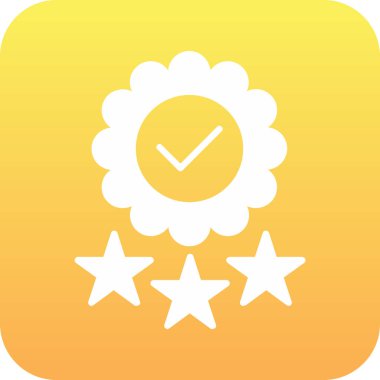 Ödül işareti olan bir yıldız simgesinin vektör çizimi