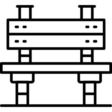 Kürsü ikonu ana hatlı vektör. bank