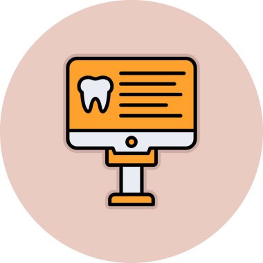 diş simgesi vektör illüstrasyonu