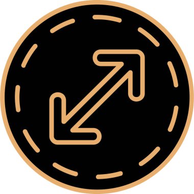 ok yönü sağ simgesi - taslak biçimi