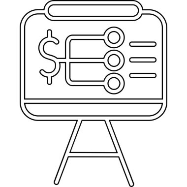 İş stratejisi simgesi, anahat stili