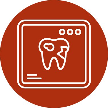 Diş simgesi, basit tasarım illüstrasyonu