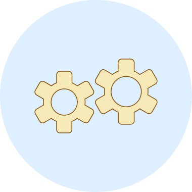 Dişliler. Web simgesi basit illüstrasyon