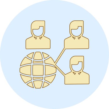 Sosyal ağ simgesi vektör illüstrasyonu