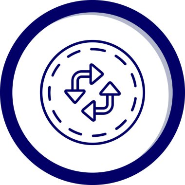 Geri dönüşüm simgesinin vektör çizimi