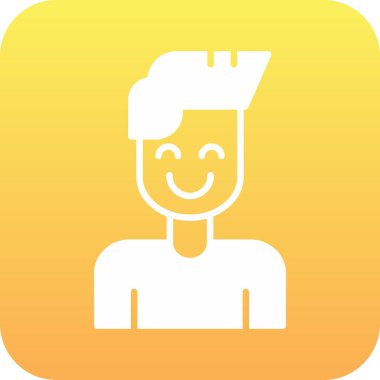 adamın yüzünde bir gülümseme ile