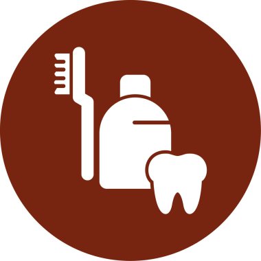 diş ve diş macunu simgesi, vektör illüstrasyonu