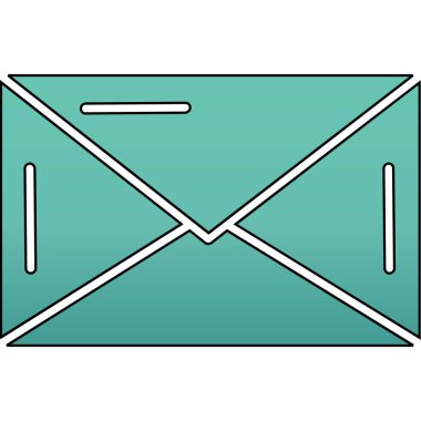 posta zarfı simgesi, vektör illüstrasyonu