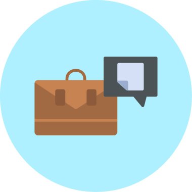 Çanta. Web simgesi basit illüstrasyon